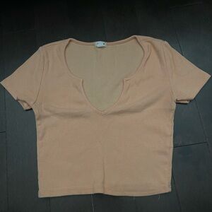 Garage orange cream crop top size xs